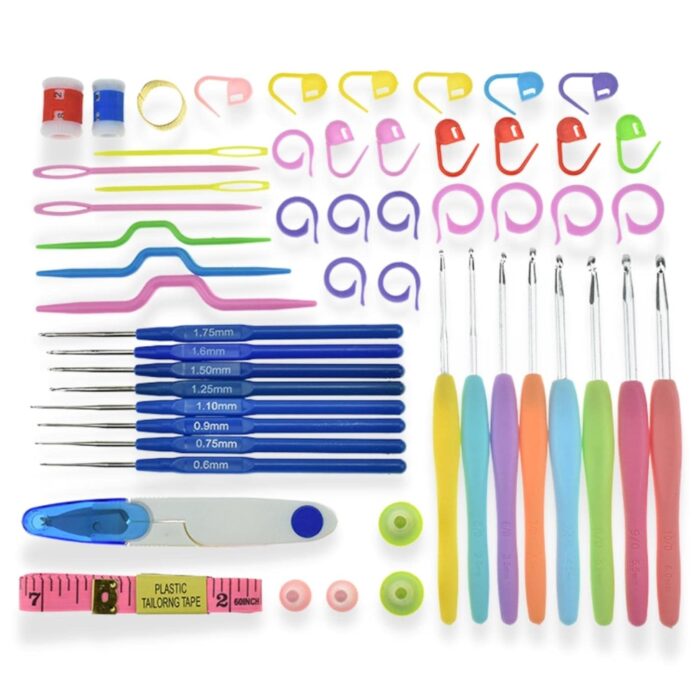 SYGA 51 Pieces Needle Arts Crochet Set Knitting Craft - Image 2
