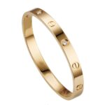 Shining Diva Fashion 18K Gold Plated Stainless Steel Openable Crystal Bracelet - Image 2