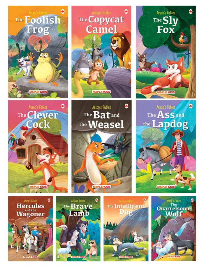 Story Book for Kids (Set of 10 Books) - Aesop's Fables - Moral Stories - Image 2