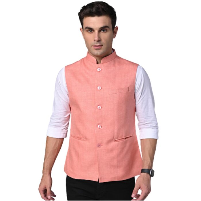 Vastraa Fusion Men's Export-Quality Indian Traditional Nehru Jacket/Waistcoat - Image 2