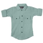Zilcon Boys Long Sleeve Shirts Classic Collared Button-Down Tshirt Solid Cotton - Image 2