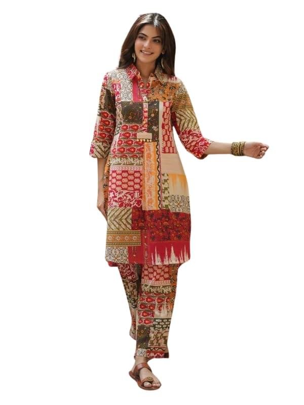 NAINVISH Women’s Cotton Blend Floral Co-Ord Set NAINVISH Women’s Cotton Blend Floral Co-Ord Set