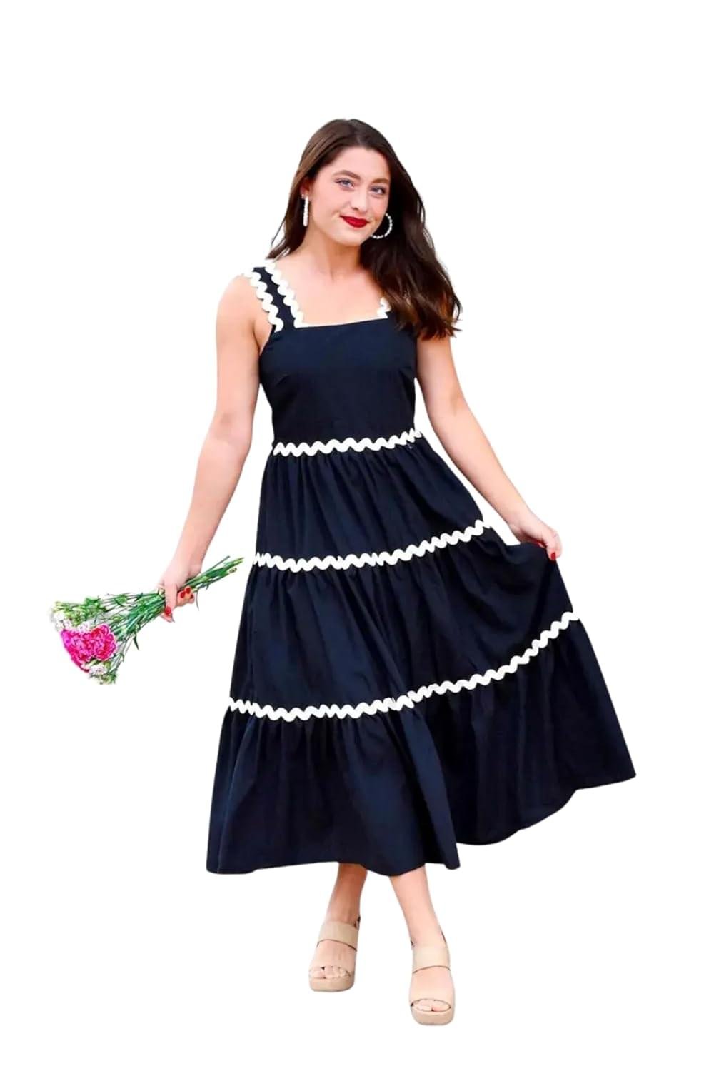 KUDUZO Floral Print Midi Dress, V-Neck, Puff Sleeves, Black … KUDUZO Floral Print Midi Dress, V-Neck, Puff Sleeves, Black …