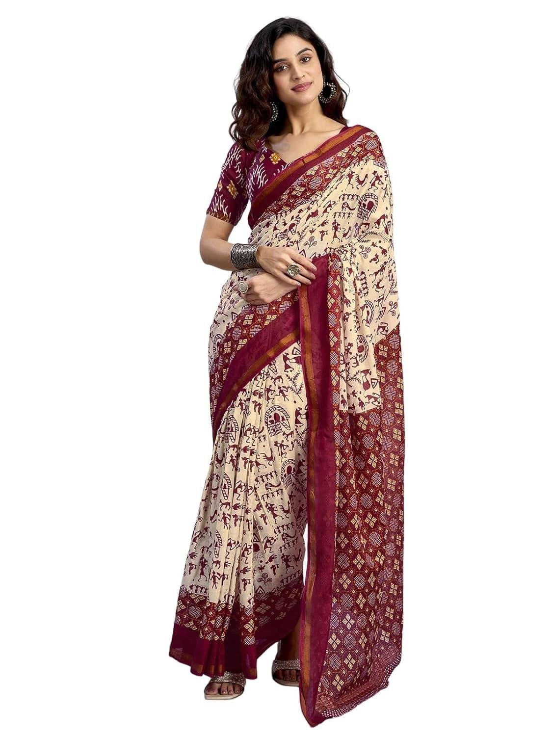 Satrani Women’s Pure Cotton Printed Ready To Wear One Minute… Satrani Women’s Pure Cotton Printed Ready To Wear One Minute…