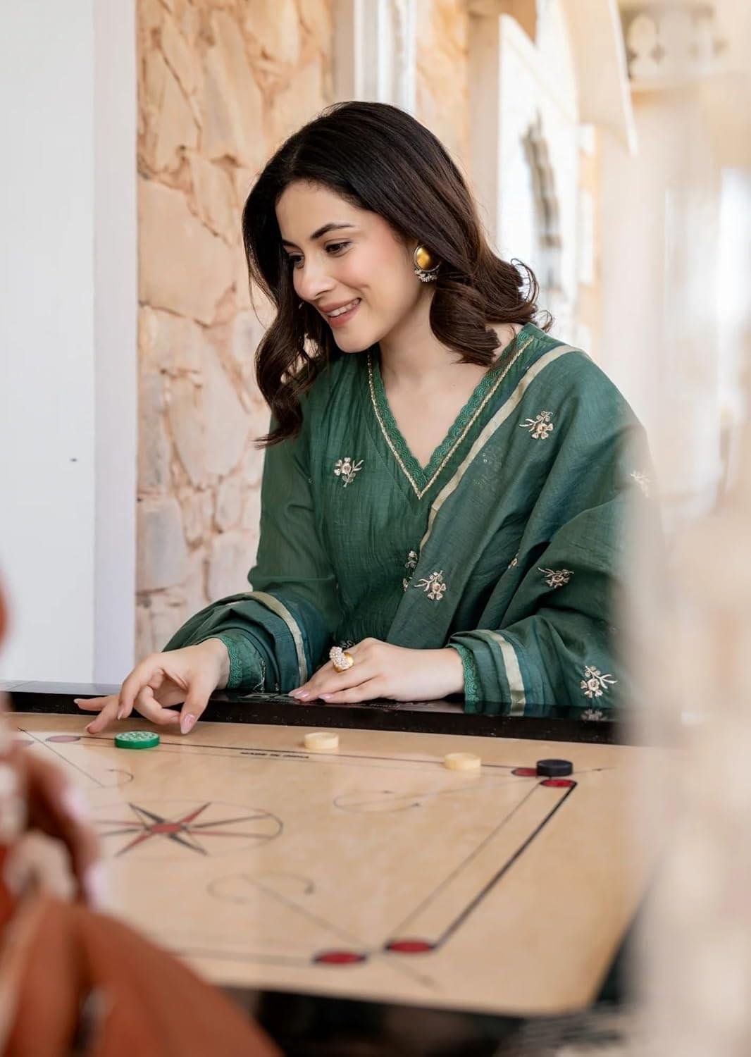 KLOSIA Women Embroidery Solid Anarkali Kurta and Pant Set wi... - Image 5